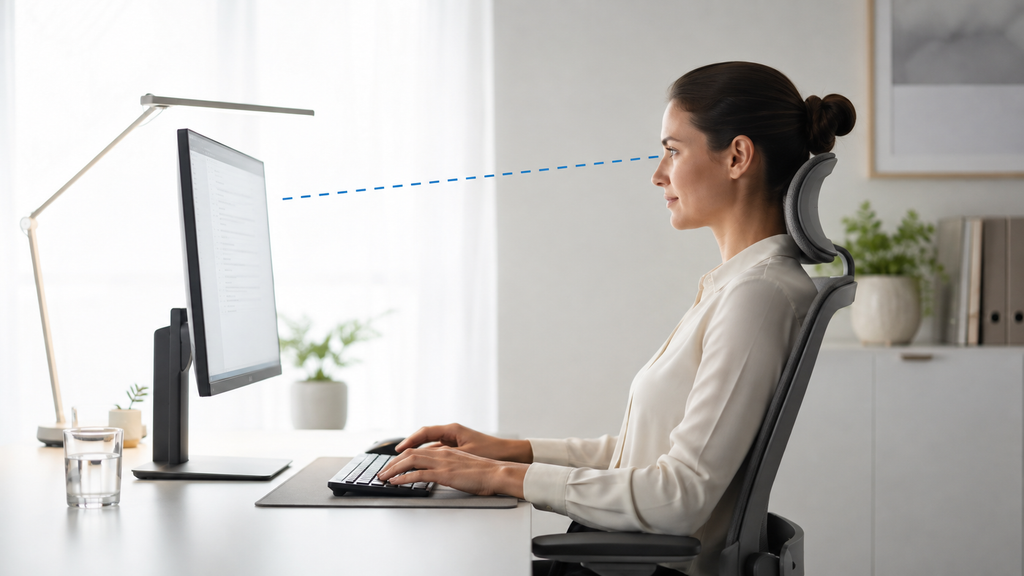 Refocus Eye Health: The Comprehensive Guide to Comfortable Vision and Healthy Eye Habits Reduce digital eye strain with a comfortable screen setup