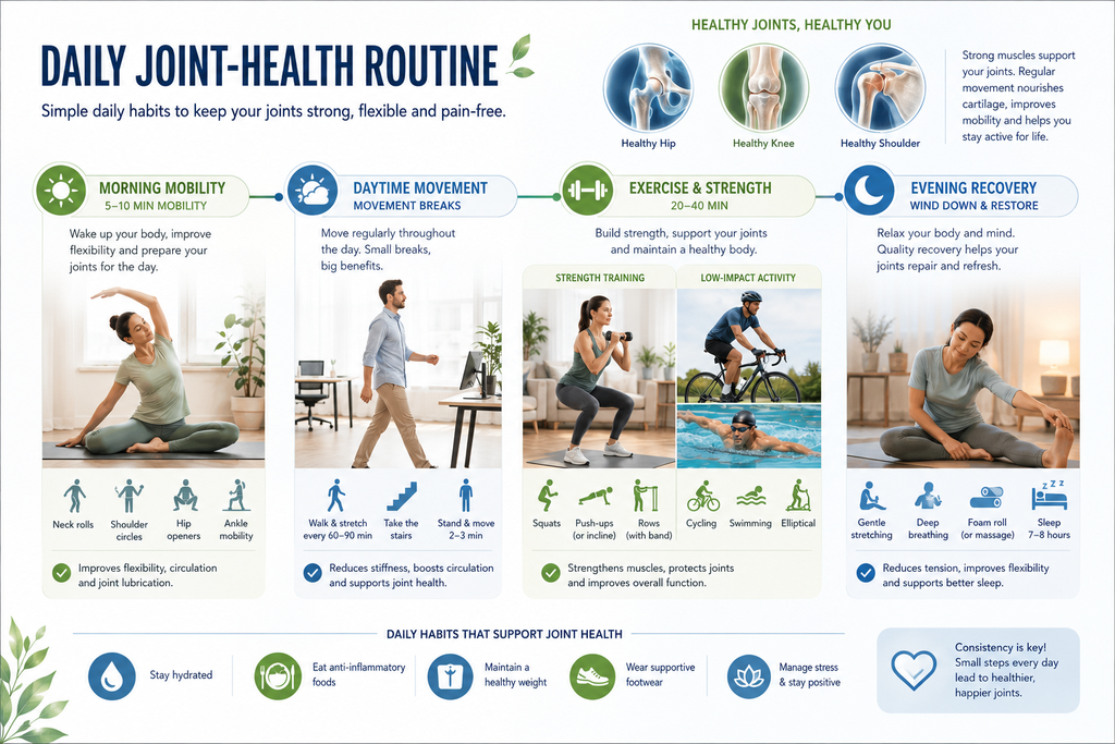Follow a daily joint health routine for mobility and recovery

