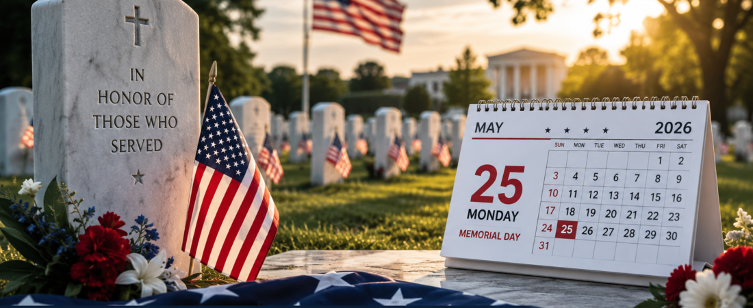 When is Memorial Day 2026? Find the exact date, Memorial Day weekend, history, traditions, closures, and planning tips for May 25, 2026. When is Memorial Day 2026? Find the exact date, Memorial Day weekend, history, traditions, closures, and planning tips for May 25, 2026.