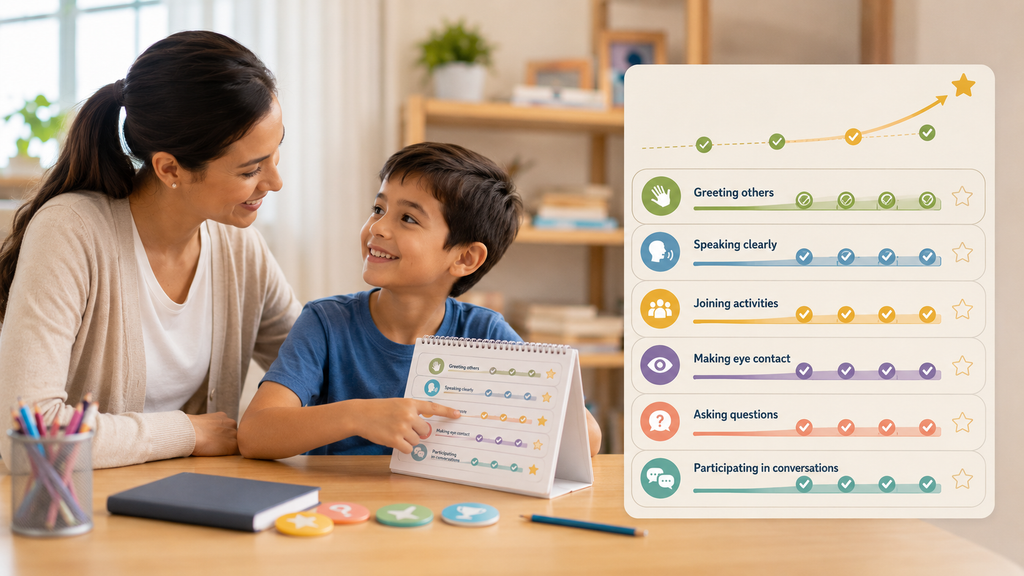 Learn how to build confidence in shy children with gentle, practical strategies for social skills, friendships, communication, and gradual participation. Track social confidence progress in children