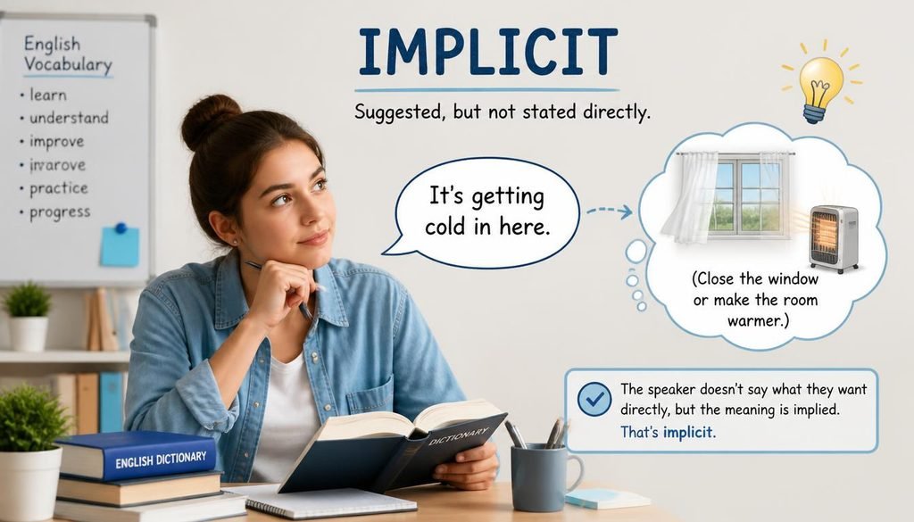 5 Examples of Implicit Sentences Brainly Students Can Understand: The Ultimate Simple Guide Student learning implicit meaning through a dictionary and an indirect sentence
