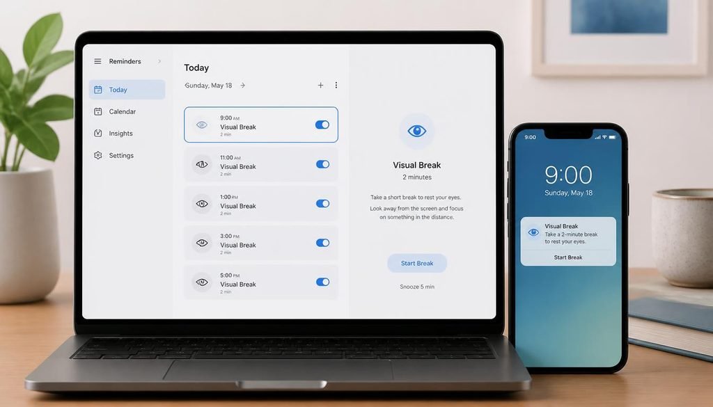 Refocus Eye Health: The Comprehensive Guide to Comfortable Vision and Healthy Eye Habits Set visual-break reminders for healthier screen habits