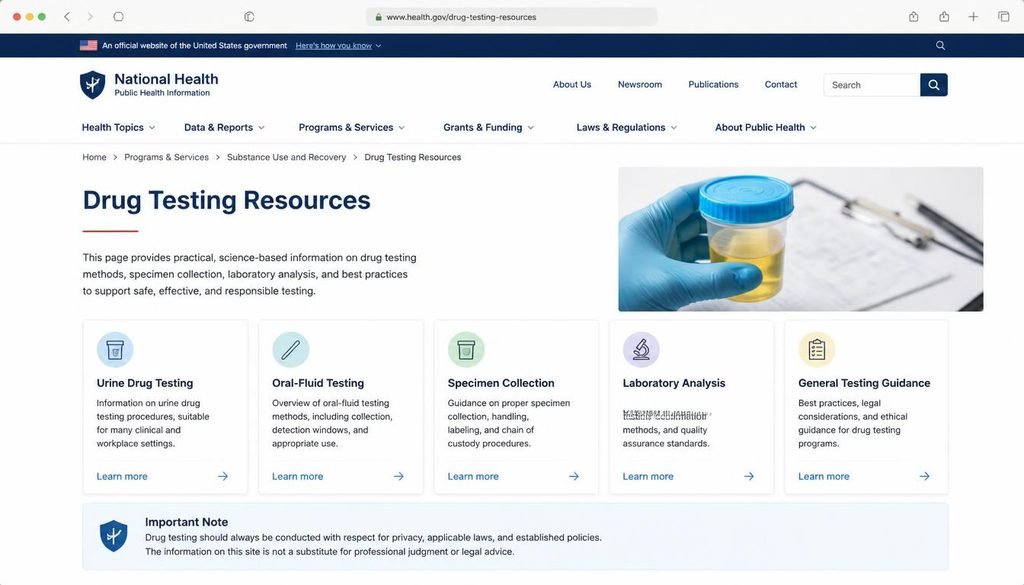 Review authoritative urine drug testing guidance