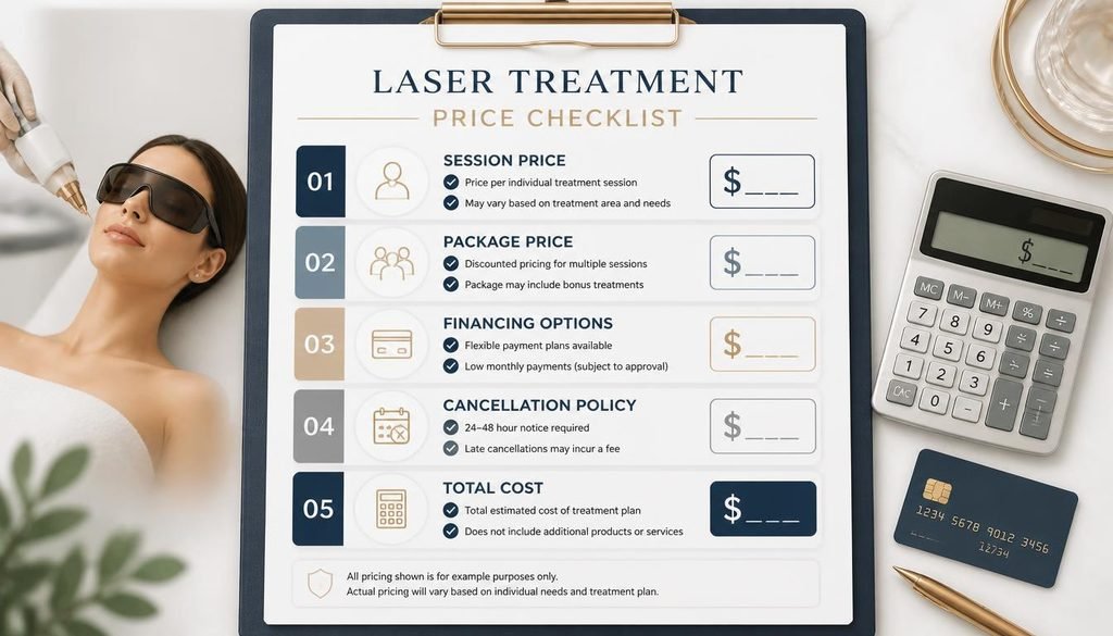 Compare laser treatment costs before booking
