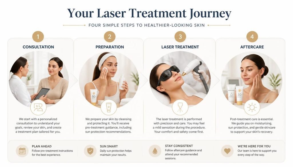 Understand laser treatment preparation and aftercare steps