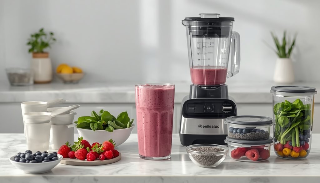 The Ultimate Best Smoothie Recipes for Weight Loss: 10 Filling, High-Protein Ideas Prepare smoothie ingredients for weight loss meal prep