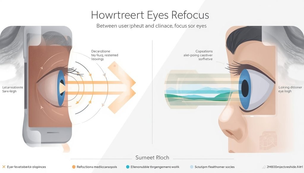 Refocus Eye Health: The Comprehensive Guide to Comfortable Vision and Healthy Eye Habits Show how eyes refocus between near and far objects